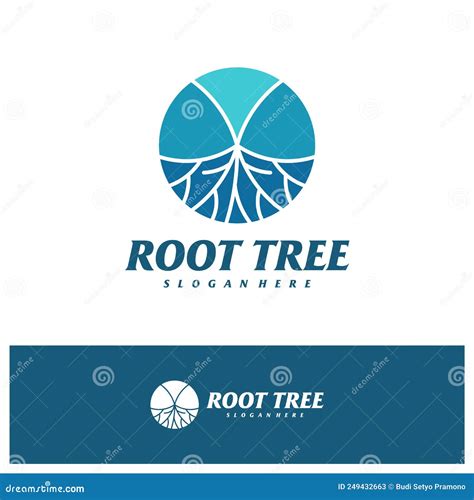 Tree Root Logo Design Vector Template Tree Logo Concepts Illustration