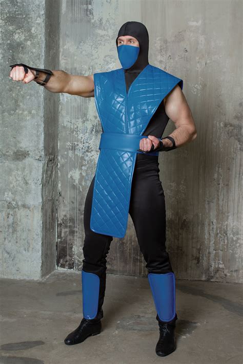 Mortal Kombat Cosplay Costume Sub Zero Costume With Vest And Mask