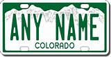 Photos of Colorado Personalized License Plate Availability