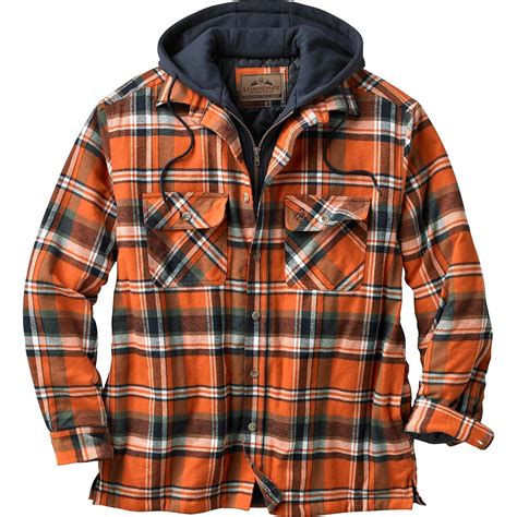 Legendary Whitetails Mens Maplewood Hooded Flannel Shirt Jacket Ebay