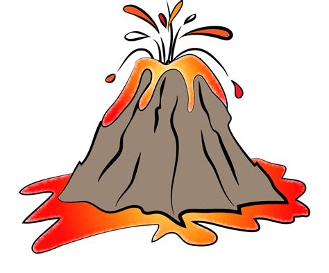 Volcano Lava Animation Clip Art Volcano Transparent Background Png