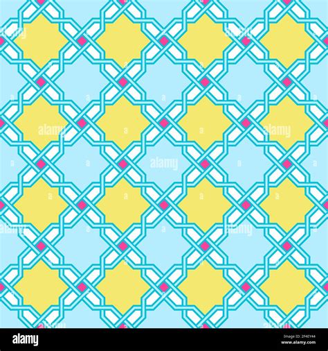 Modern Tangled Lattice Pattern Inspired By Traditional Arabic Geometry