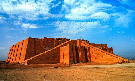 Restored Ziggurat In Ancient Ur Sumerian Temple Iraq Containing Ur