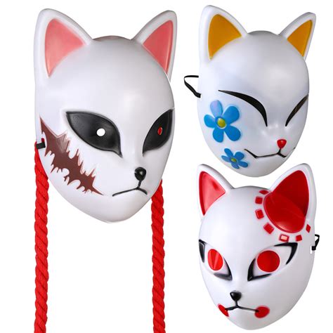 Cheap Japanese Anime Demon Slayer Mask Kimetsu No Yaiba Cosplay Sabito