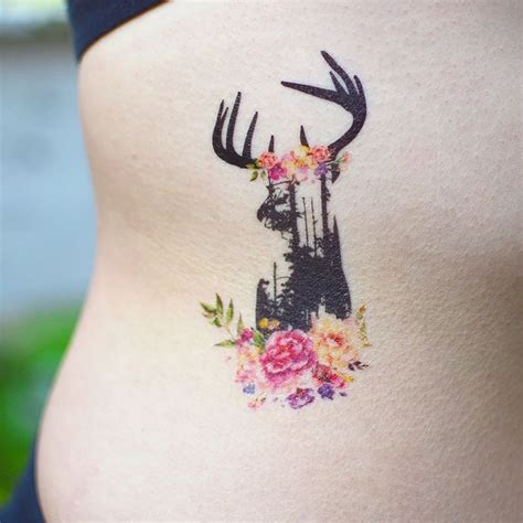 Watercolours Deer Deer Tattoo Designs Tattoos Geometric Watercolor