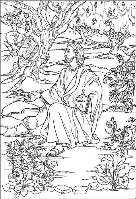 Jezus in Getsemane (2) Kleurplaten, Kleurboek, Bijbel kleurplaten
