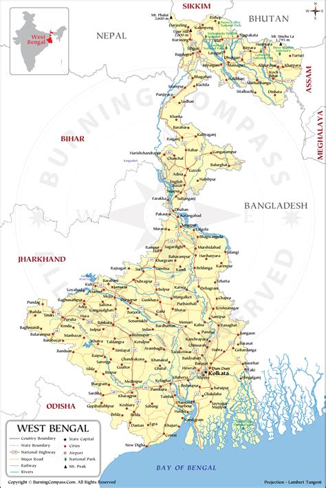 West Bengal Map Hd 