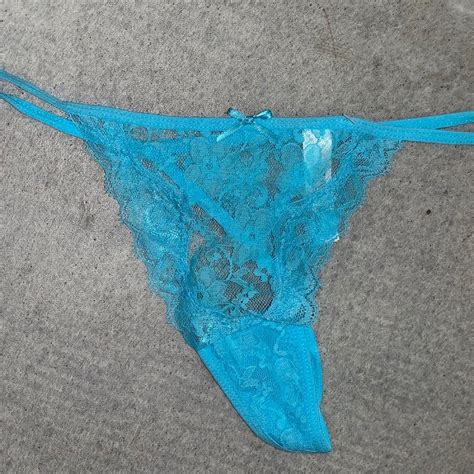 Blue lace g-string for sale - World's #1 Marketplace for Used Panties