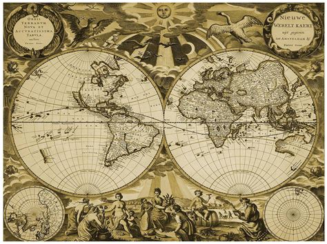 Antique World Map Globes Old Cartographic Map Antique Maps