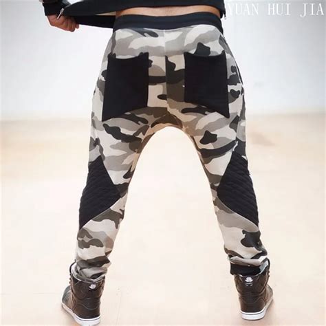 Free Shipping 2016 New Low Rise Military Skinny Men Pants Camouflage Harem Personality Male Plus