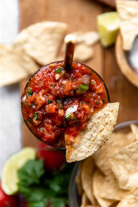 Canned tomato salsa all you need to do is open up the can of diced tomatoes (these are always my favorite canned tomatoes), cut up a onion and green pepper, and then throw all the ingredients in your food processor. Easy Homemade Salsa Using Canned Tomatoes - From My Heart