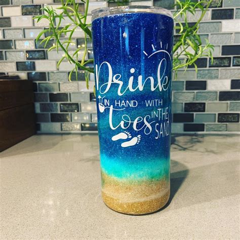 Handmade Custom Beach themed Tumbler. For you or a loved one | Etsy in