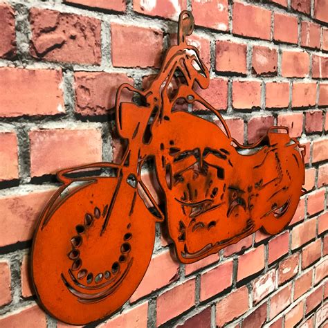 Motorcycle Metal Wall Art Home Decor Handmade In The Usa Choose