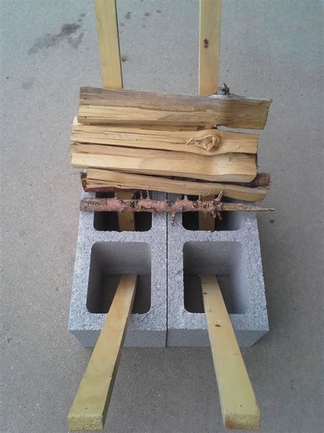 13 cinder block kindling rack. Little Chuck's Self-sufficiency, Recycling, and Bargain ...