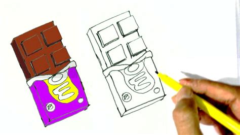 How To Draw Chocolate In Easy Steps For Children Beginners Youtube