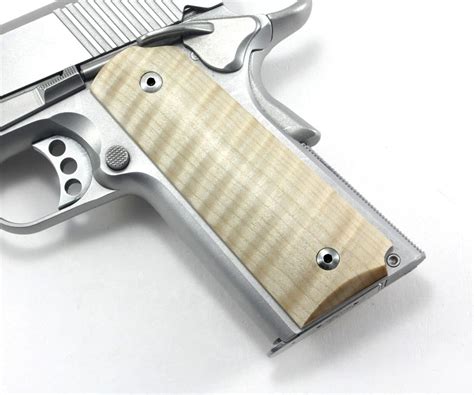 1911 Custom Made Pistol Grips Stabilized Curly Maple Full