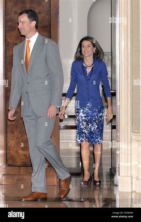 Crown Prince Felipe Prince Of Asturias And Princess Letizia Princess