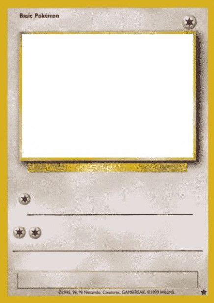 Blank Pokemon Card Template