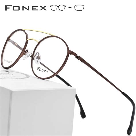 titanium alloy prescription glasses men ultralight vintage round eyeglasses women retro myopia
