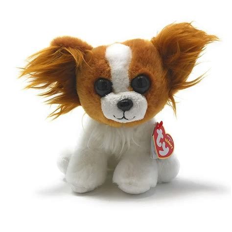 Ty Beanie Baby 6 Barks Papillon Dog Plush Stuffed Animal Toy Mwmts