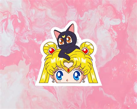 Sailor Moon Anime Die Cut Sticker Aesthetic Tumblr Vinyl Etsy