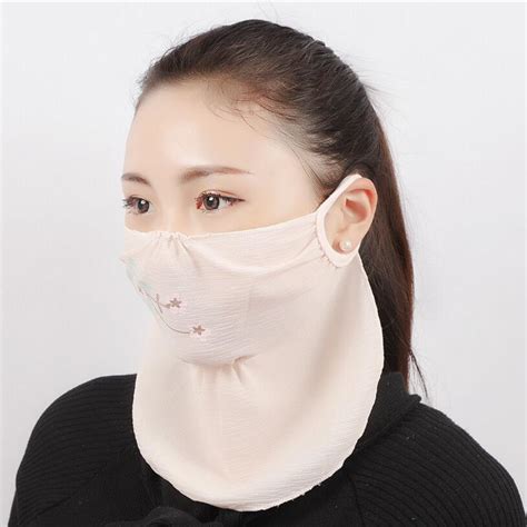 New Summer Spring Neck Protection Face Mask Sun Protective Shade Anti Dust Mouth Mask Chiffon