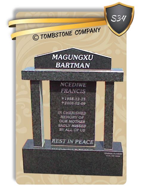 Tombstone Company Tombstone Invitation Cards In Johannesburg