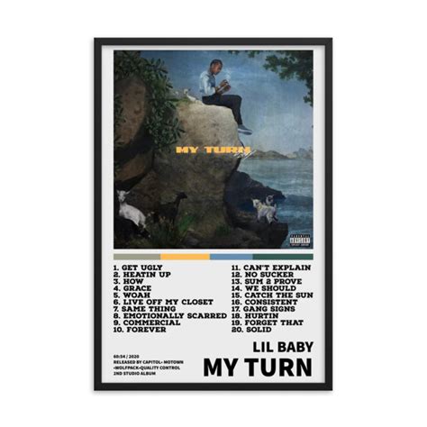 Lil Baby My Turn Album Cover Poster Poster Print Wall Art Etsy