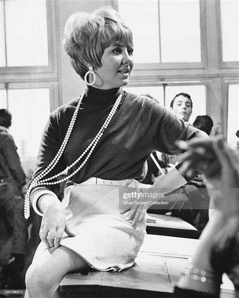 Lulu British Pop Singer Dressed In Sixties Fashions With A Black