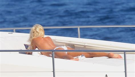victoria silvstedt jetskiing in bikini and sunbathing on yacht in monte carlo hawtcelebs