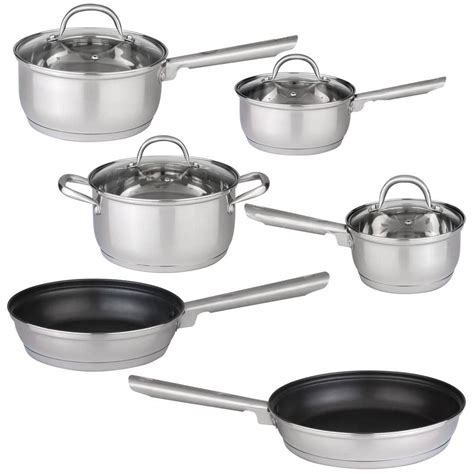 Berghoff Dorato 10 Piece 1810 Stainless Steel Cookware Set With Lids