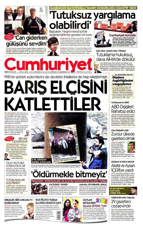 Cumhuriyet Gazetesi Gazete Tarih Nostalgia
