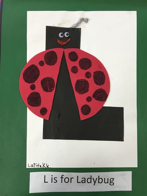 L Is For Ladybug Art Fine Motor Craft Abc Fun Activity For