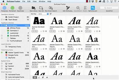 Fonts Fusion Suitcase Extensis Previewing Ungrouping Shortcut