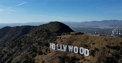 Mountain With Hollywood Landmark Free Stock Video Footage Royalty Free