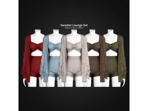 Sweater Lounge Set By Gorilla Gorilla Gorilla The Sims 4 Download
