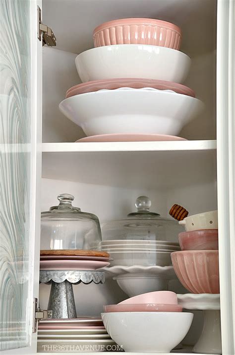 When considering small kitchen design ideas, pink might not be the first color choice that pops into the average person's mind. White Kitchen - Pink Kitchen Decor | The 36th AVENUE