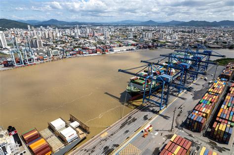Navegantes, Santa Catarina, Brazil, MAR 2022 -Aerial view of APM