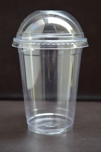 Glotoch 16 Ounce Clear Plastic Cups With Lids Plastic D