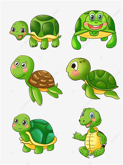 Tortuga Verde De Dibujos Animados Lindo Png Clipart De Tortugas