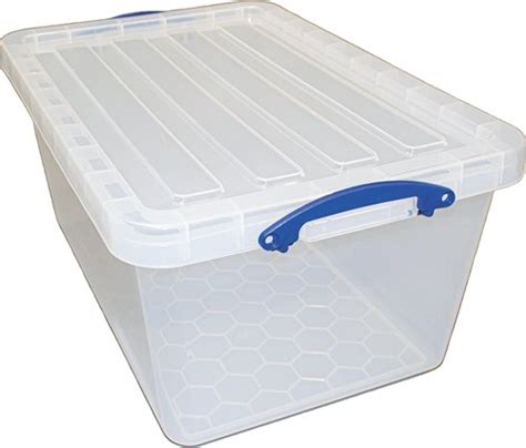 Really Useful Box opbergdoos 61 l, nestbaar, transparant One-Stop-Office-Shop.nl