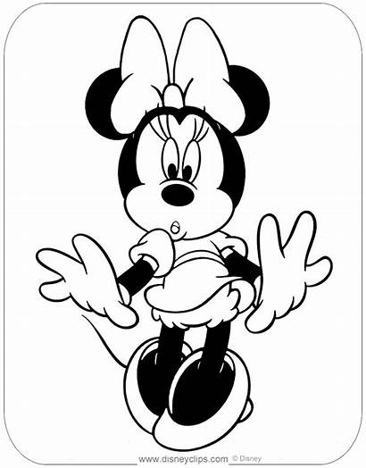 Minnie Coloring Mouse Pages Disney Surprised