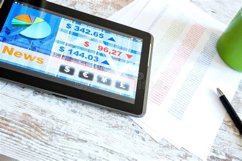 Stock Market Trading App On A Tablet Pc Stock Image Image Of Screen