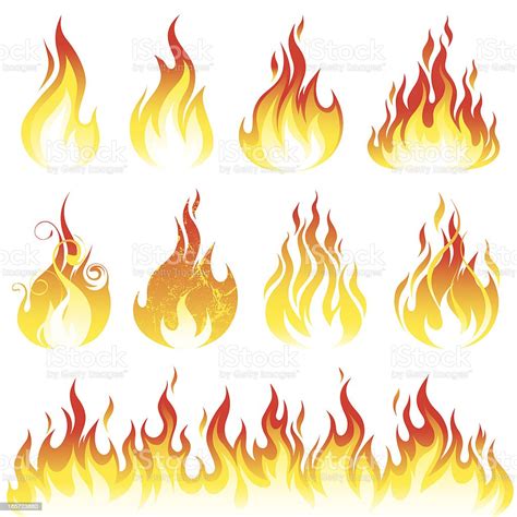 Flame Collection Stock Illustration Download Image Now Flame Fire