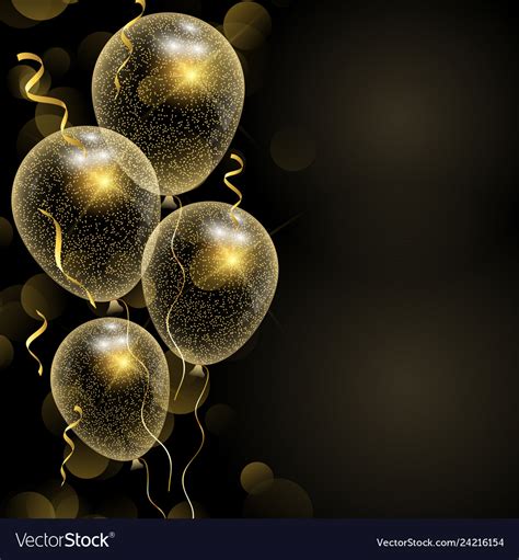 fondo de cumpleanos con globos dorados vector gratis images