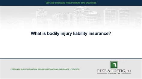 The victim will need to prove to your insurance company that they need the full amount they are requesting, which will take place during a series of negotiations between them and your insurance company. What is bodily injury liability insurance? - YouTube