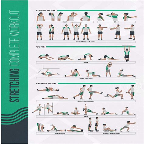 Postermate Fitmate Stretching Workout Exercise Poster Workout Routine
