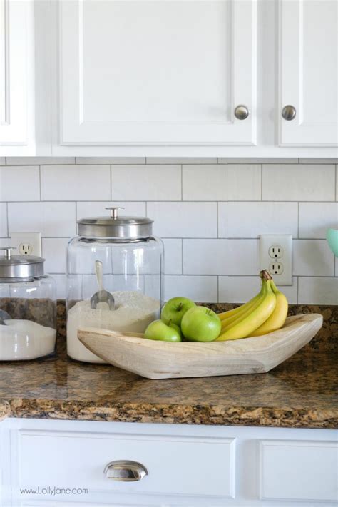 I used beadboard wallpaper for our backsplash. faux subway tile backsplash wallpaper