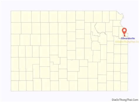 Map of Edwardsville city, Kansas