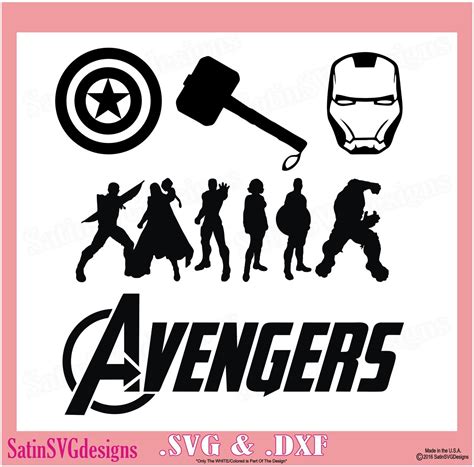 Avengers Hero Set Design Svg Files Cricut Silhouette Studio Digital